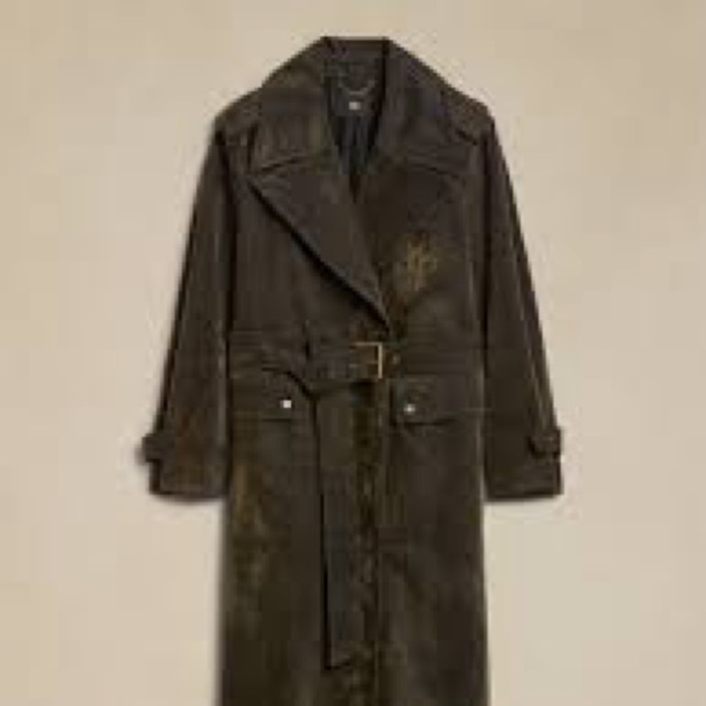 ISO: Banana Republic Amalia Velour trench coat XS